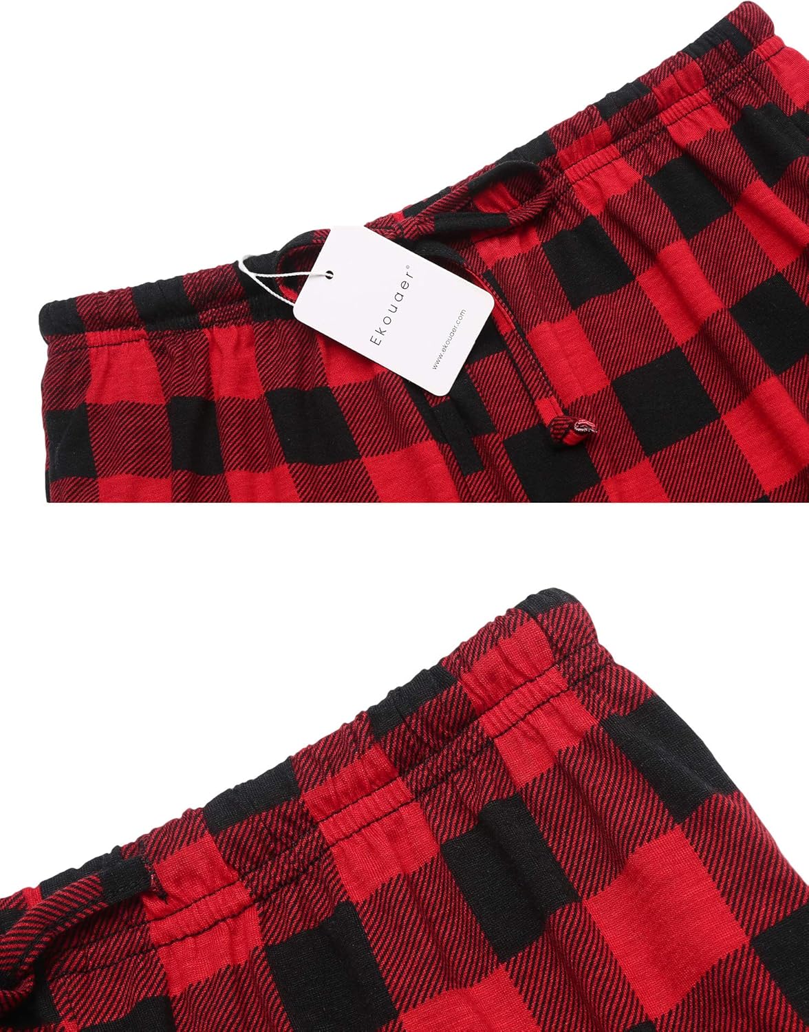 Ekouaer Women Lounge Pants Comfy Pajama Bottom with Pockets Stretch Plaid Sleepwear Drawstring Pj Bottoms Pants at  Women’s Clothing store