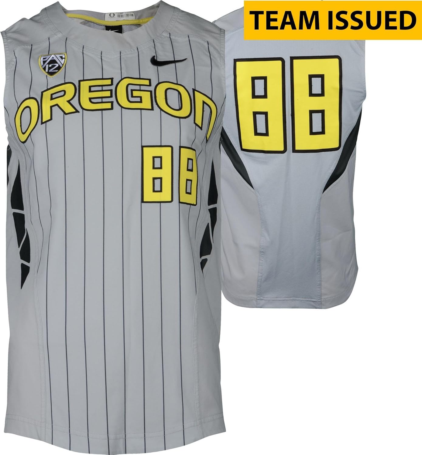 Oregon Ducks TeamIssued Gray Pinstripe"Bat Boy" Jersey Vest From the