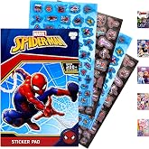Marvel Spiderman Sticker Book Over 200+ - Perfect for Gifts, Party Favor, Goodies, Reward, Scrapbooking, Stocking Stuffer, Children Craft, Classroom, School for Kids Girls, Boys, Toddlers