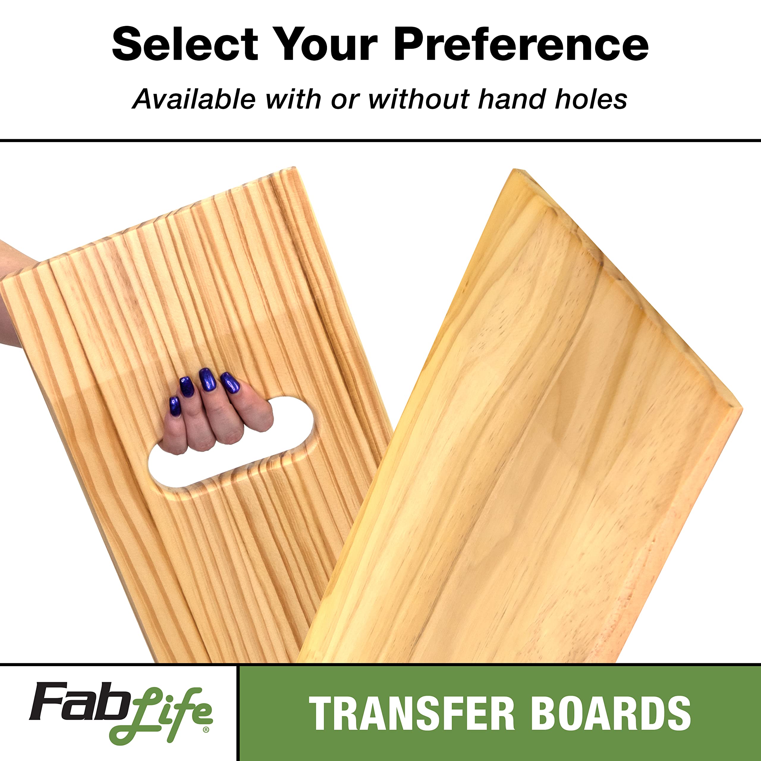 Generic 50-3000 FabLife Deluxe Hardwood Transfer Board for Easy Patient Transfer, 8