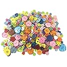 500 Pieces Assorted Buttons for Arts & Crafts, Decoration, Collections, Sewing, Different Color and Style For Crafts Resin Round Buttons Craft Buttons Favorite Findings Basic Buttons