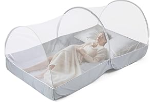 JIANGCHA Mosquito Net for Bed - Pop Up Bed Tent - Portable Travel Mosquito Net, Mosquito Netting for Suitable for Baby, Adult Bedroom, Camping, Napping, Patio