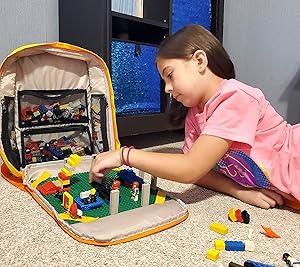 Cortex Toys Block Pack With Building Plate – Toy Backpack For Building Blocks – Clever & Safe Construction Toys Storage Backpack – Carry, Organize & Store Interlocking Building Blocks - Unisex