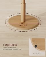 VASAGLE Coat Rack Solid Wood Free Standing 8 Hooks Rubberwood Natural Beige view 6