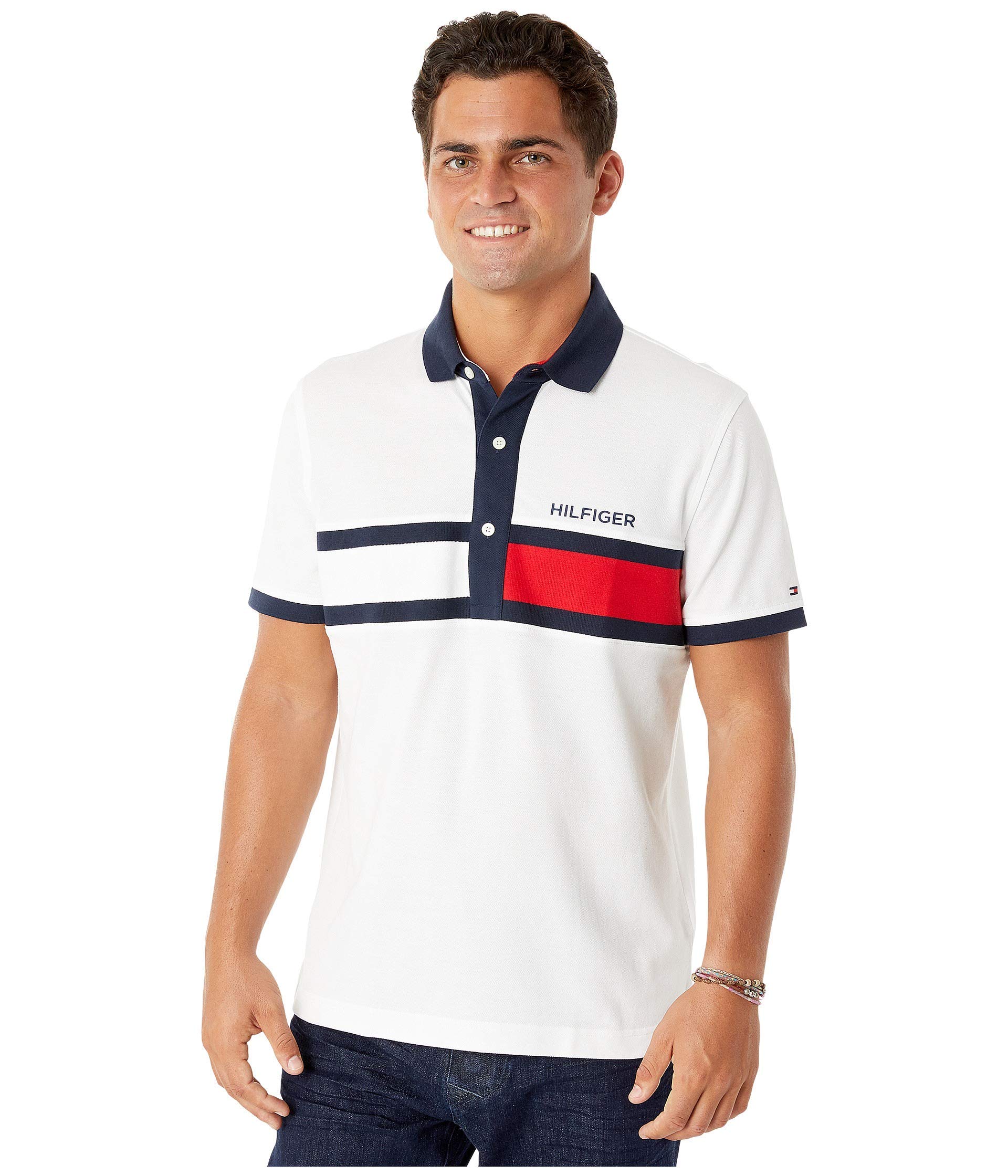 Tommy Hilfiger Mens Adaptive with Magnetic Buttons