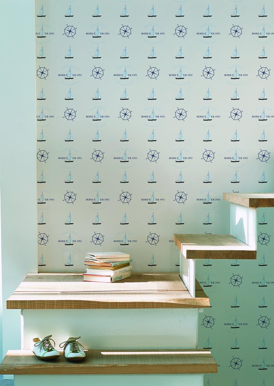 Galerie G23031 Deauville 2, Boats Design Wallpaper, Greige, 10m x 53cm - Image 3