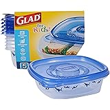 Glad for Kids Sharks GladWare Medium Lunch Square Food Storage Containers with Lids | 25 oz Kids Food Containers with Shark D