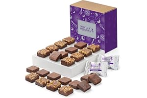 Fairytale Brownies SUGAR-FREE Magic Morsel 24 Individually Wrapped Gourmet Chocolate Food Gift Basket - 1.5 Inch x 1.5 Inch Bite-Size Brownies - 24 Pieces - Item CF524