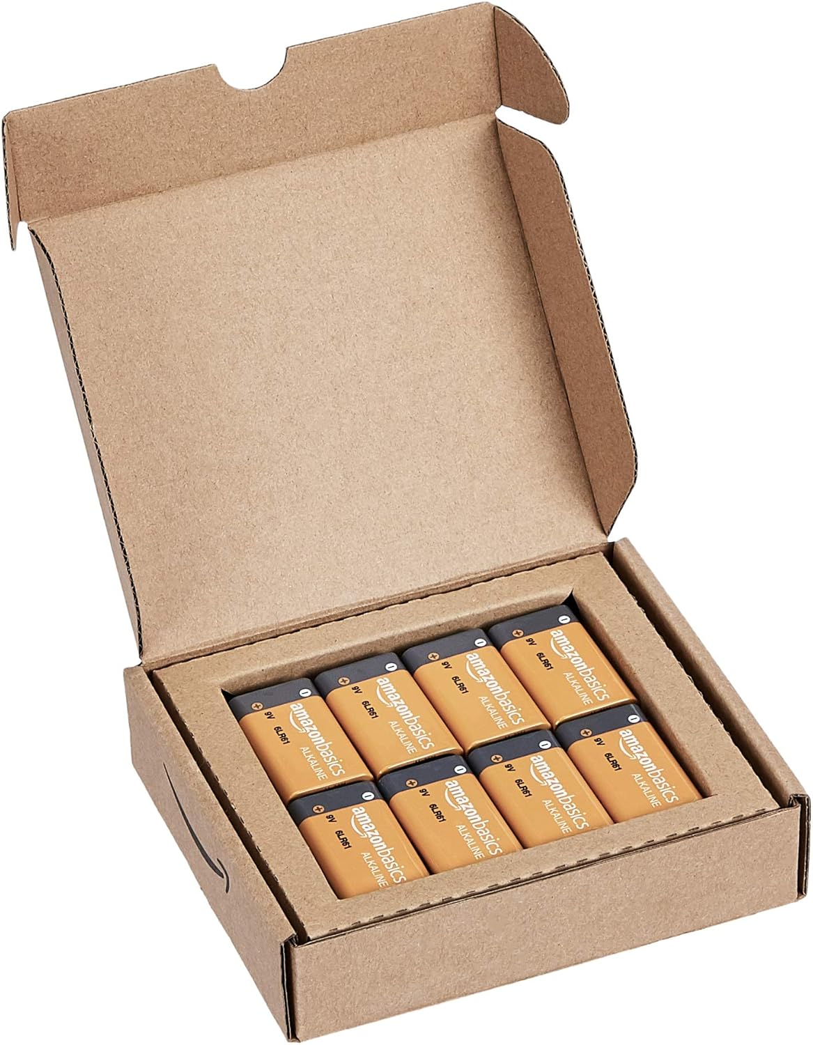 Basics 9 Volt Everyday Alkaline Batteries - Pack of 8: Health & Personal Care
