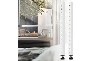 WooFog Window Security Bars Adjustable, Window Bars Security Inside Vertical, Heavy Window Ac Lock Bar with Rubber Feet for Up and Down Windows, 17-33 inch Double Hung Window Stopper -2 PCS Patented
