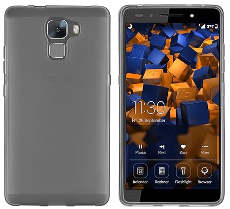 mumbi Schutzhülle Huawei Honor 7 Hülle / Honor 7 Premium transparent schwarz