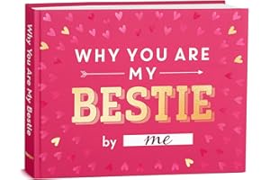 BRAVEBUG What I Love about Bestie Book - Best Friend Unique Gifts For Women, Friendship Gifts For Women - Best Friend Birthday Gifts - Personalized Christmas Gifts for Best Friends Fill-in-the-Blank Journal