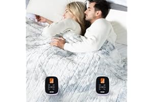 WOOMER [5 Year Warranty Heated Blanket King Size Electric Blanket 90"x 100", Faux Fur Fast Heating, 10 Heating Levels & 0.5-12H Auto Off, Dual Control, Over-Heat Protection, ETL Certification