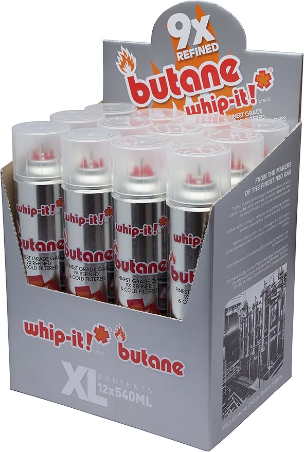 12 Cans (1 Case) Whipit! 540ml 9x Refined Butane Fuel Amazon.ca