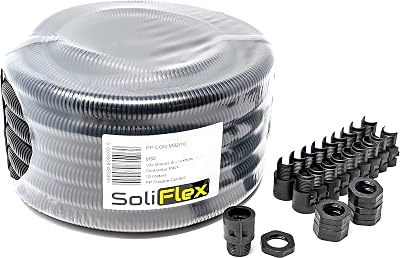 SoliFlex ArmaKit 32mm Flexible Conduit 10m Coil with 10 Glands & Locknuts