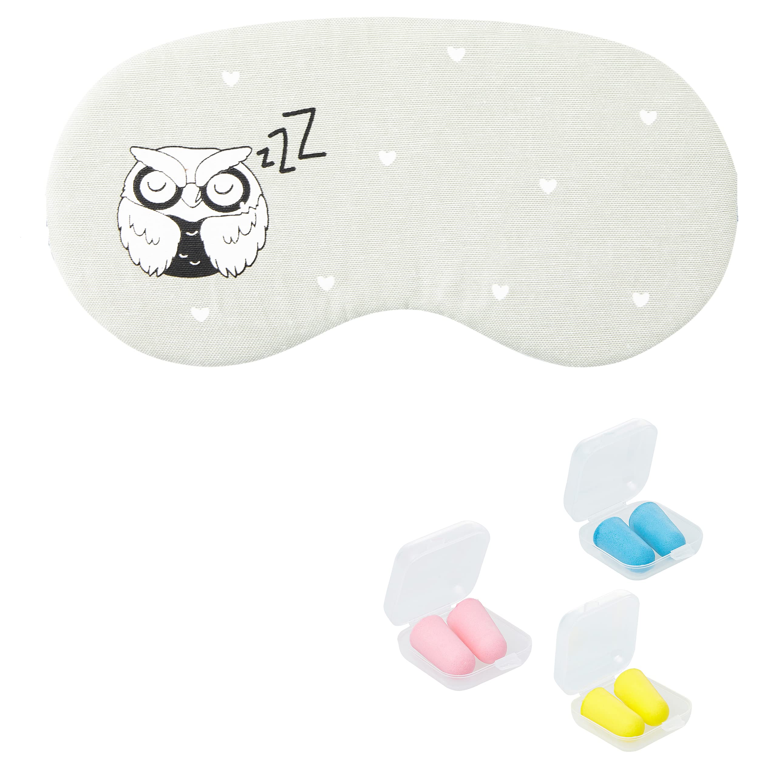 UltraByEasyPeasyStore Owl Plush Sleep Eye Mask with Detachable Reusable Ice Pack Hot Cold Gel Compress for Tired Puffy Eyes Travel Sleeping Men Women Children