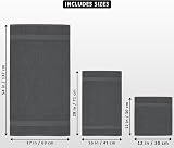 Utopia Towels 8 Piece Set Cotton Hotel Quality Gray Bath Towels Washcloths view 2