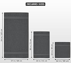 Utopia Towels 8 Piece Premium Towel Set, 2 Bath, 2