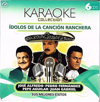 Amazon Com Karaoke Collection Idolos De La Cancion Ranchera Jose Alfredo Jimenez Pedro Fernandez Juan Gabriel Pepe Aguilar Vicente Fernandez 6 Cd S Import Music