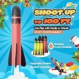 DejaNard Double Player Rocket Toy Launcher Outdoor Toy for Kids 3-12 view 4
