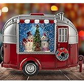 Musical Snowman in a Camper Decoration by San Francisco Music Box Company