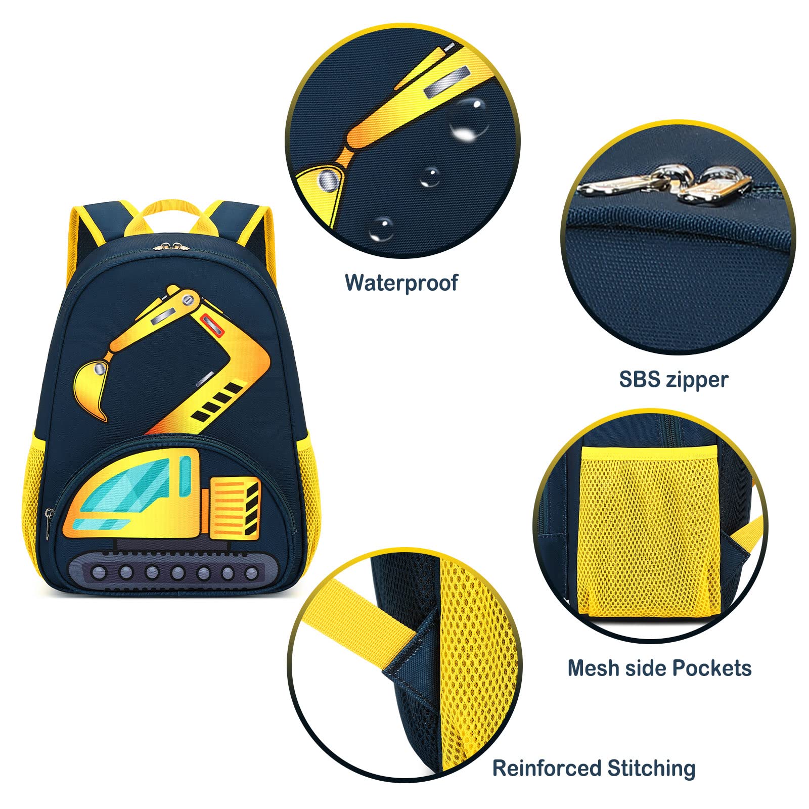 BTOOP Toddler Backpack Boys Cute Kids School Backpack Preschool Kindergarten Bookbags Nursery Daycare Toddler Bags