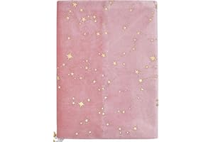 BLBMH Book Covers for Paperbacks Fit for 5.5x8.5 inch Book Bible Adjustable Book Sleeve Cover for Women Over 15 Soft Cloth Protector for Bible Novels - Stars Pink
