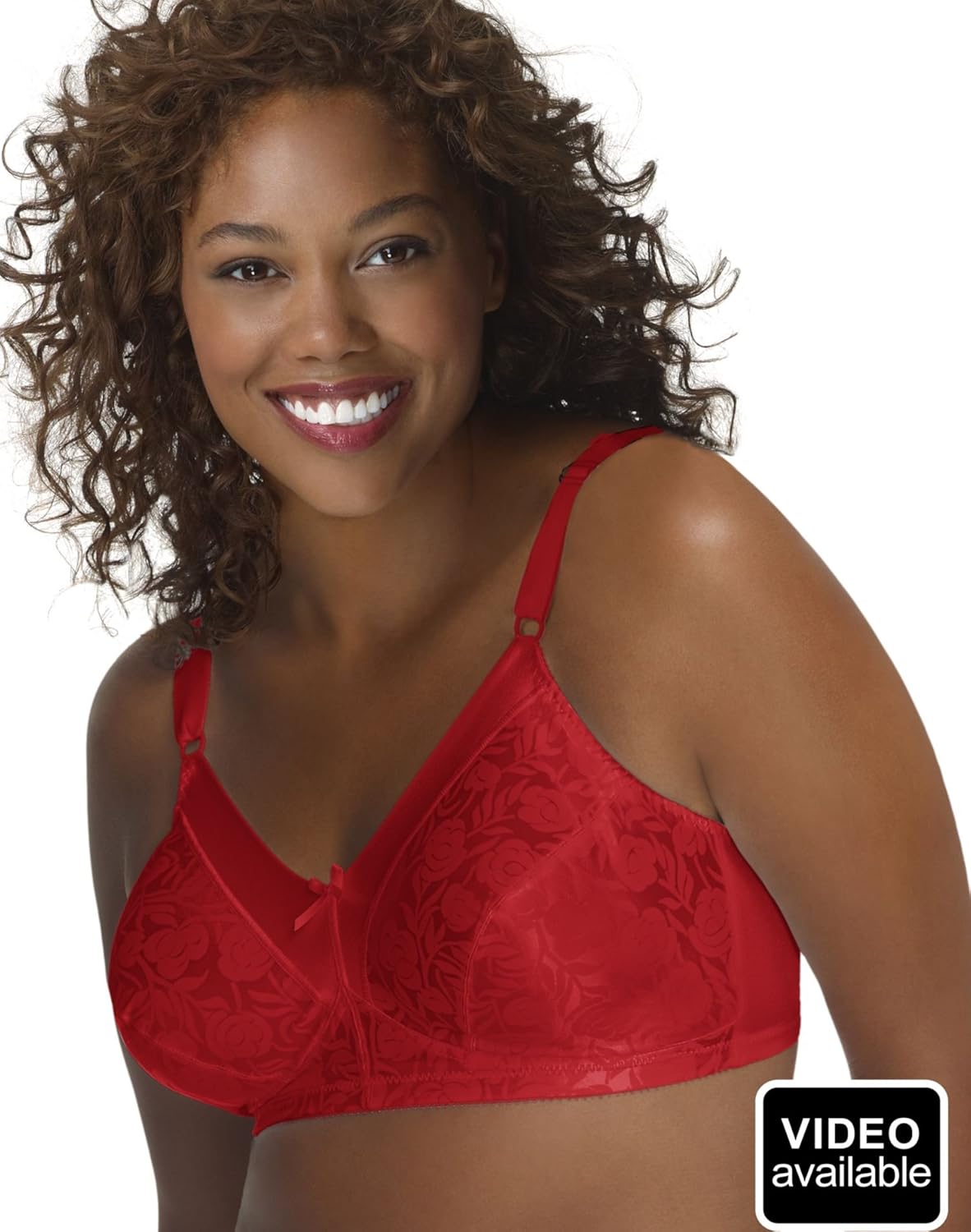 Just My Size Women S Satin Comfort Bra 48ddd Formula 1 Red At Amazon