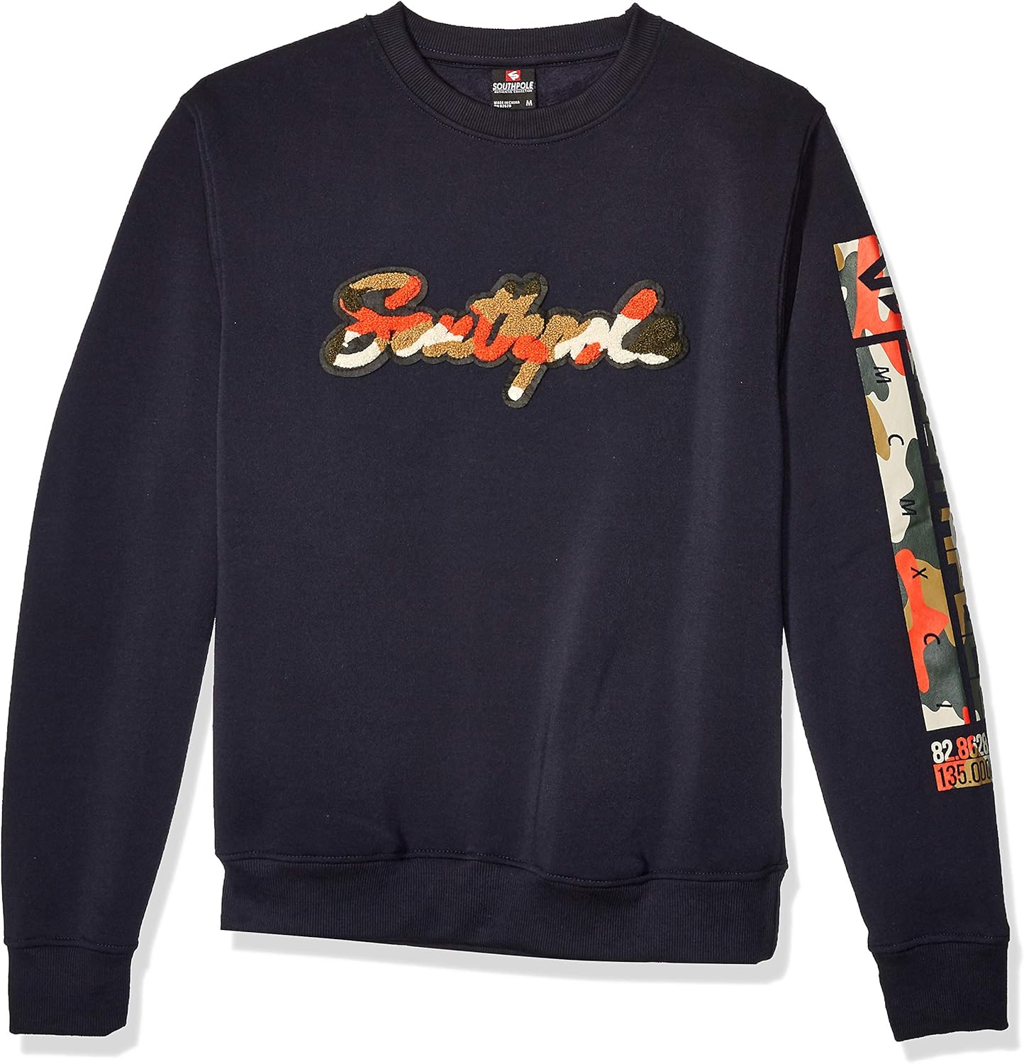 Southpole Men's Fleece Crewneck Sweatshirt: Clothing