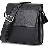 Augus Leather Messenger Crossbody Shoulder Bag for Men Work Business Casual Adjustable straps With YKK Metal Zipper