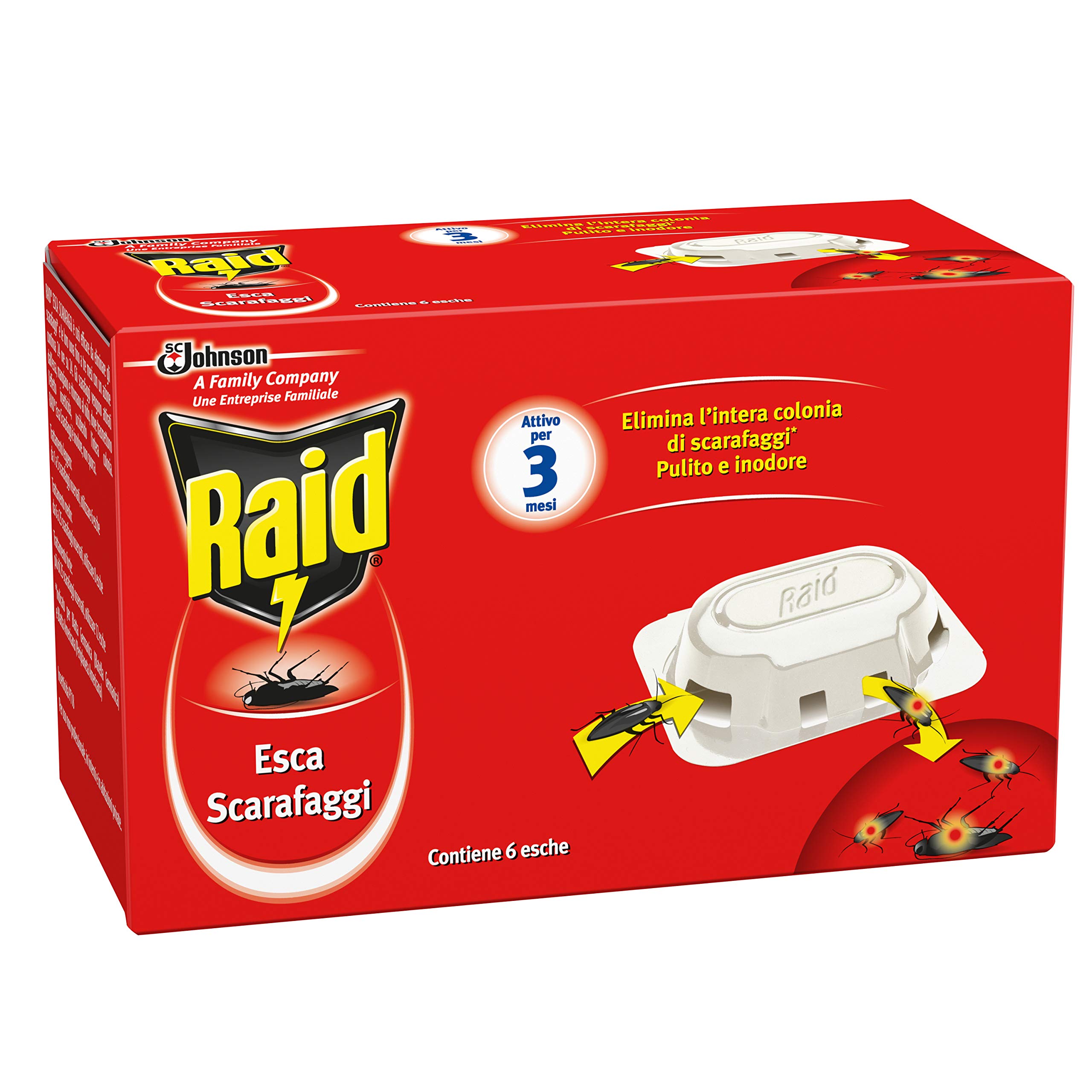 Raid Cockroach Bait - 2 Packs of 6 Lures [12 Lures]