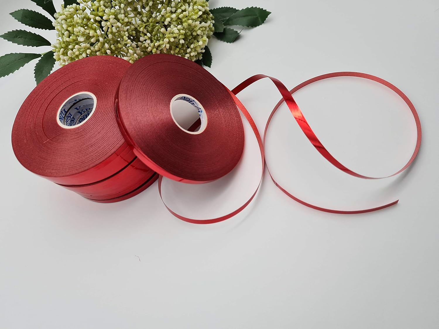 Red Metallic Curling Ribbon Crimped Curling Balloon Ribbon For Gift Wrapping Crafts Wrapping Ribbon for Wedding Birthday Party Christmas New Year 200 Meters - Image 4