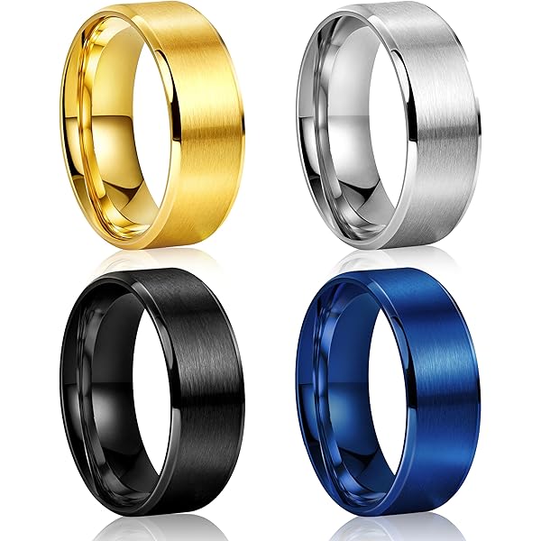 Jude Jewelers Anillo De Sello De Acero Inoxidable Negro Plata Oro