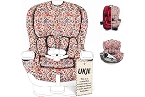 UKJE Protective Car Seat Cover Compatible with Graco Extend2Fit Convertible Car Seat, CPSC Standard Compliant, Toddler & Child Protector, Car Seat Cover Liner, Washable Car Seat Cover - Pink Flowers