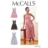 McCall's Patterns McCall's Women's Shoulder Strap Button Up Dress, Sizes 6-14 Sewing Pattern, White