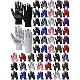 Shyyween 50 Pairs Winter Touchscreen Gloves Bulk Warm Anti-slip Knit Gloves Colored Full Finger Windproof Mittens for Women Men Exercise Outdoor
