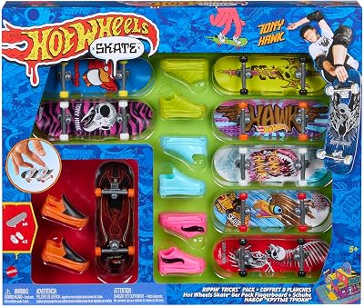 Hot Wheels Skate Tony Hawk 8 Fingerboards 4 Shoes 1 Exclusive Set Bundle