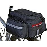 Bushwhacker Mesa Large Insulated Bike Rack Trunk Bag, Rear Bicycle Cooler Cargo Storage with Padded Interior, Reflective Trim, Water Resistant Construction for Cycling Commuter Touring Ebike