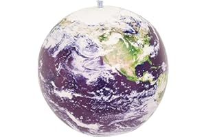 PLANET EARTH GIFTS Earthball, Inflatable Earth Globe from satellite images, Glow in the Dark Cities