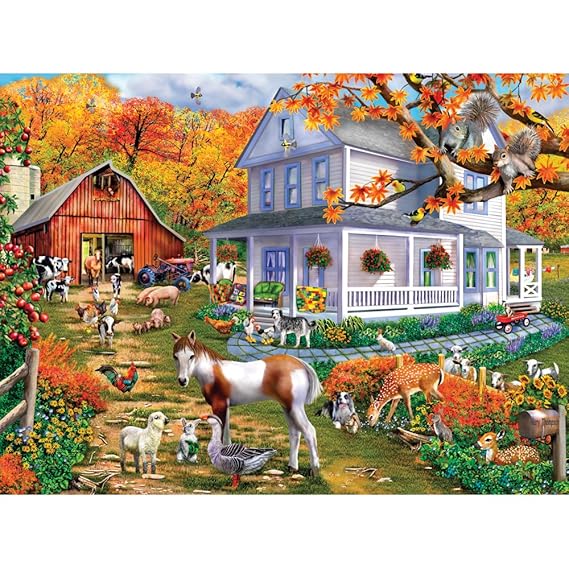 Bits and Pieces 1000 Piece Jigsaw Puzzle for Adults Country Greetings 1000 pc Animals