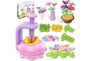 HOTHOM LENRAM Fabric Flower Bouquets Toys – DIY Craft Kit for Kids, Pretend Flower Market Playset, Build Your Bouquet, Creative Arts & Crafts Educational Toy for Girls Ages 4-8, Birthday Gift for Kids