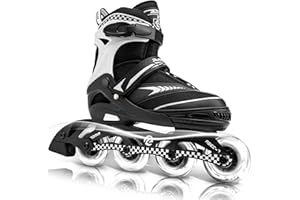 Ruthfot Adjustable Inline Skates for Boys and Girls with Full Light Up Wheels, Outdoor Roller Blades for Kids and Women