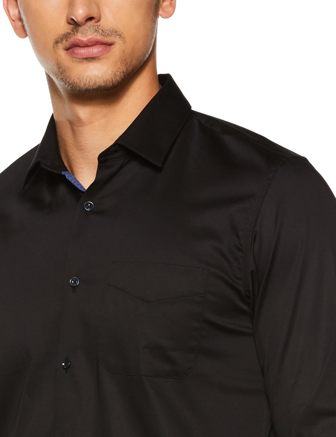 peter england men's plain slim fit formal shirt