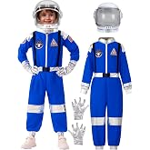 Spooktacular Creations Halloween Astronaut Costume for Kids, Unisex Astronaut Outfit, Toddler Pilot Jumpsuit for Themed Party