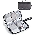 BAGSMART Electronics Organizer Travel Case, Small Travel Cable Organizer Bag, Travel Essentials, Cord Organizer for Travel, Travel Tech Organizer as Travel Accessories for Charger, Phone, Black