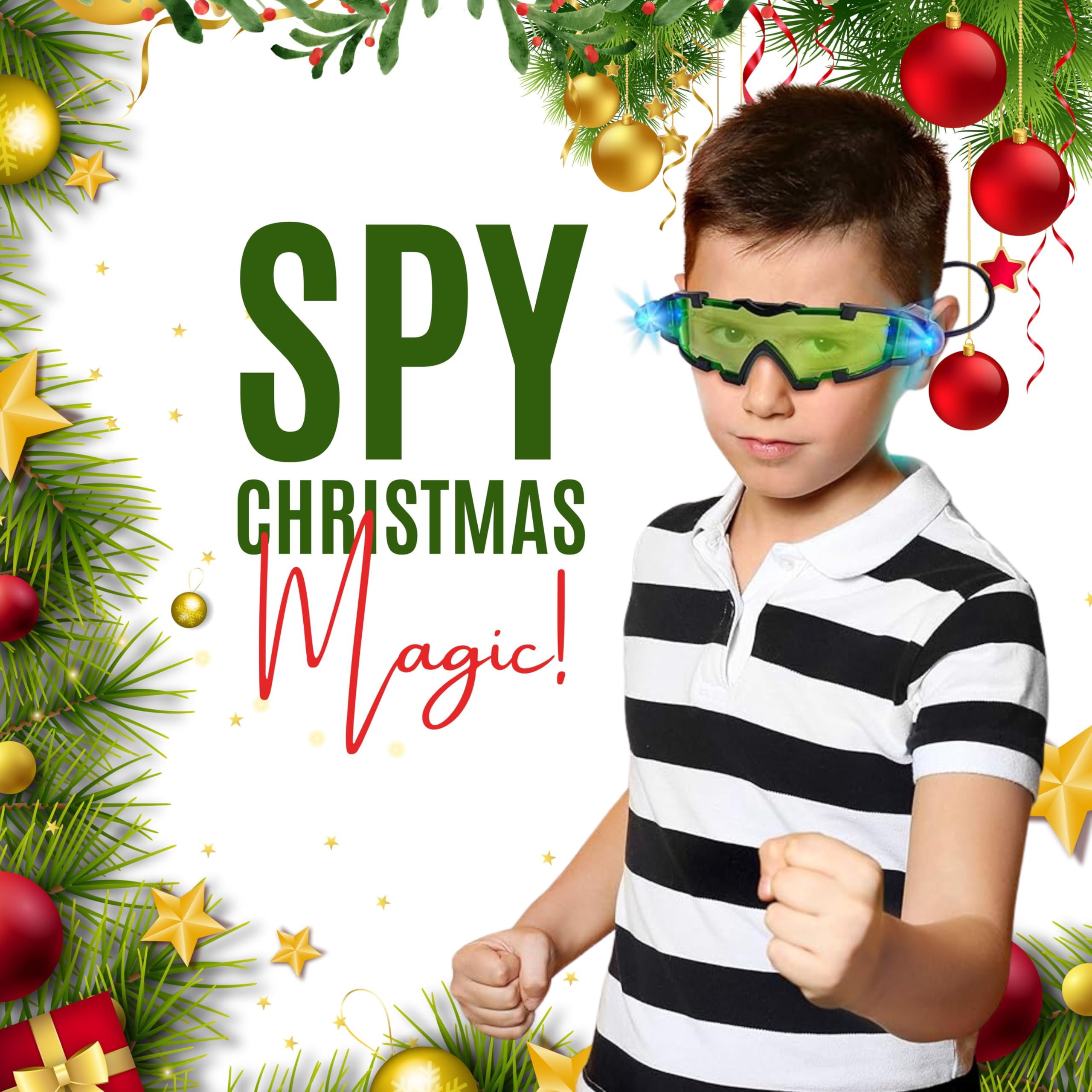 SLF Night Vision Goggles for Kids with Invisible Ink Pen Spy Kit, See in the Dark with Spy Gear, Write Secret Messages with Spy Gadgets, Perfect Spy Ninjas Mission Kit for Play, Spy Kit for Kids 8-12
