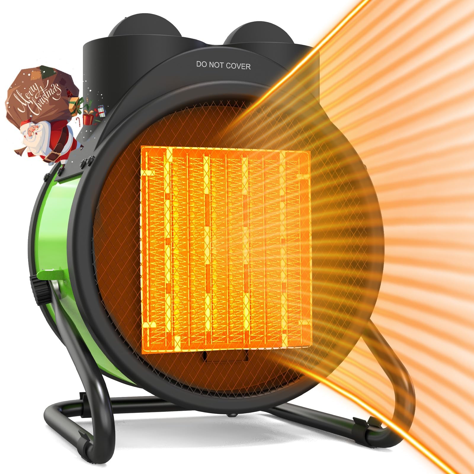 Outdoor Patio Heater Electric - 1500W PTC Garage Heater With Fast Heating, Overheat Protection, 3 Settings