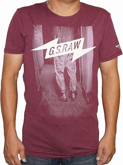 Amazon ジースターロウ G Star Raw 半袖tシャツ E メンズ ワインレッド エンジ Xs Tシャツ カットソー 通販