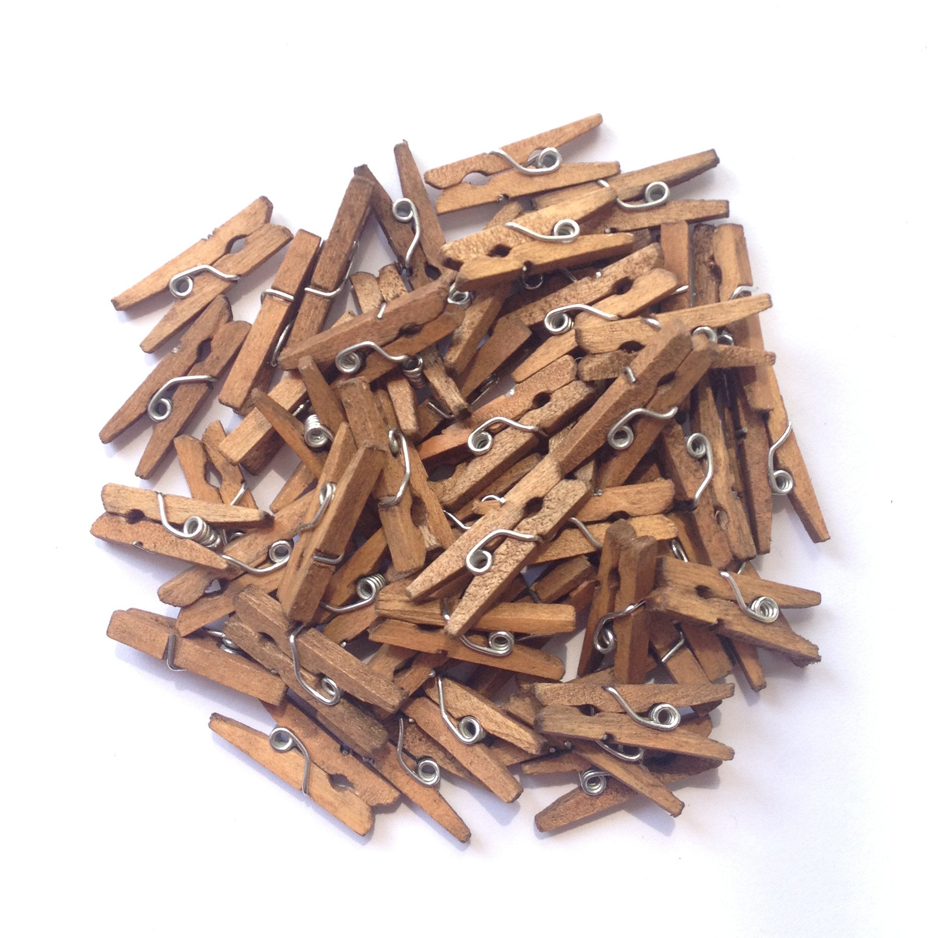 LWR CRAFTS Wooden Mini Clothespins 15 Colors 200 Per Pack 1" 2.5cm (Jacobean)