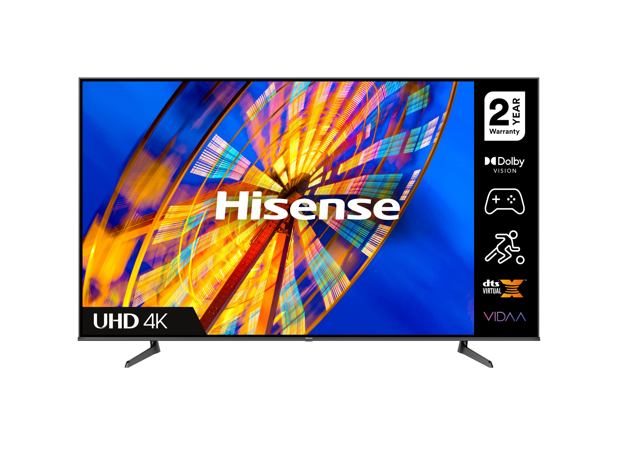 Hisense 85A6BTUK (85 Inch) 4K UHD Smart TV, with Dolby Vision HDR, DTS Virtual X, Youtube, Netflix, Disney +, Freeview Play and Alexa Built-in, Bluetooth and WiFi (2022), Operating System VIDAA